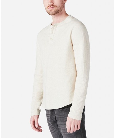 Men's Duo-Fold Henley Long Sleeve Sweater Green $25.31 Sweaters