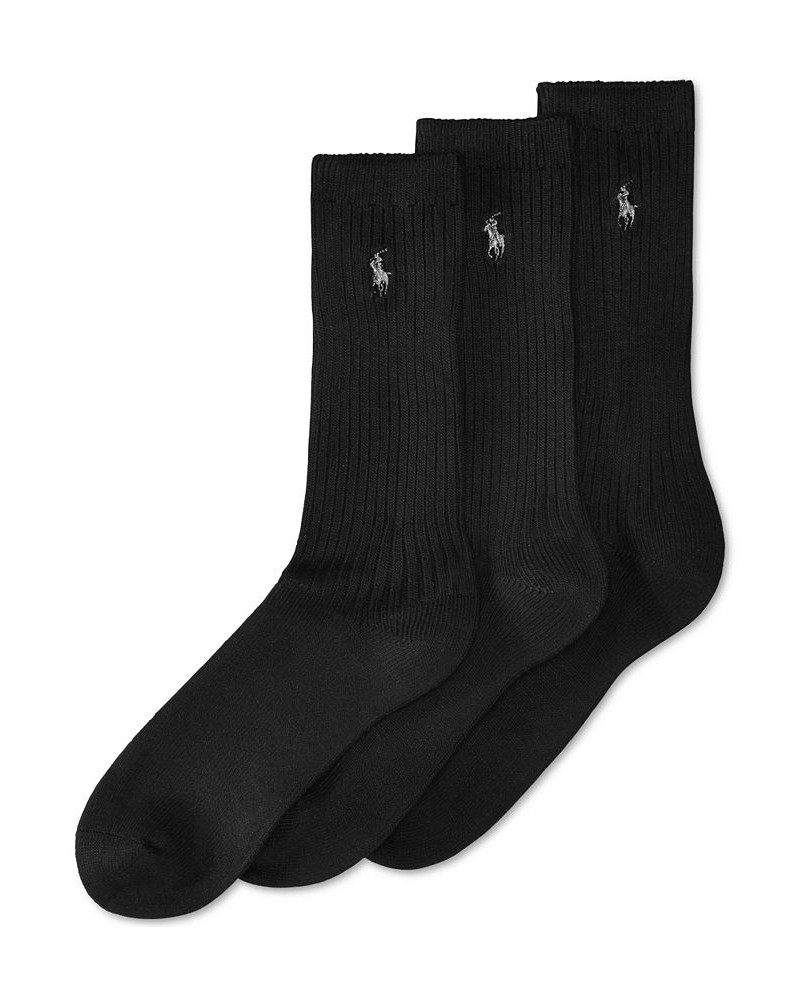 Men's 3-Pack Crew Socks Black $20.40 Socks