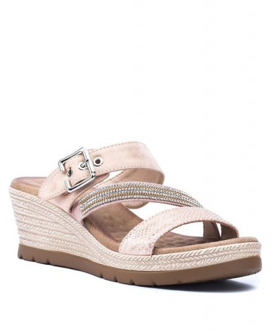 Monica Espadrille Wedge Sandal Pink $38.24 Shoes