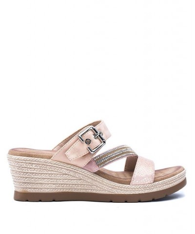 Monica Espadrille Wedge Sandal Pink $38.24 Shoes