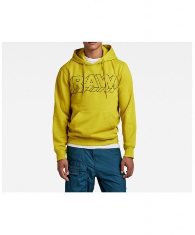 Men's 3D RAW Graphic Hooded Sweatshirt Yellow $32.82 Sweatshirt