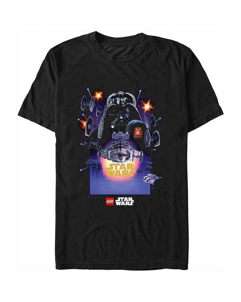 Men's Lego Star Wars Empire Strikes Back Poster Short Sleeve T-shirt Black $14.70 T-Shirts