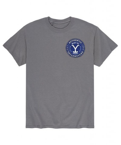 Men's Yellowstone Authentic T-shirt Gray $19.24 T-Shirts
