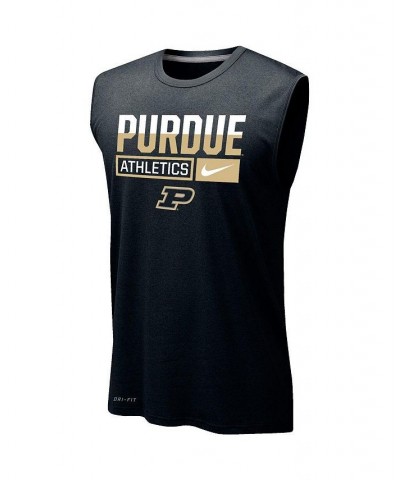 Men's Black Purdue Boilermakers Wordmark Drop Legend Performance Tank Top $25.99 T-Shirts