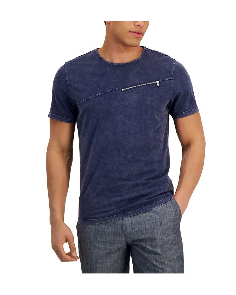 Men's Classic-Fit Zipper T-Shirt PD03 $11.72 T-Shirts