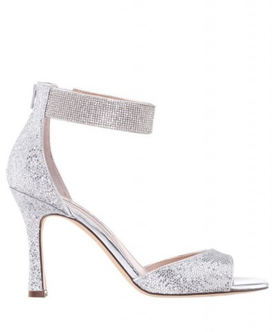 Women's Dezzie Evening Sandals Silver $41.42 Shoes