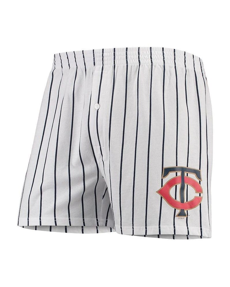 Men's White Minnesota Twins Vigor Boxer Shorts $23.59 Underwear