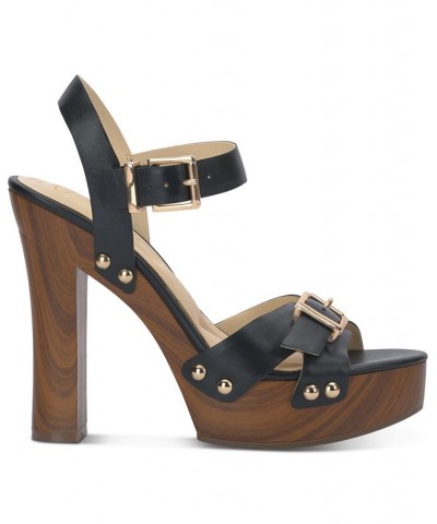 Women's Therisa Ankle-Strap Studded Platform Sandals White $52.80 Shoes