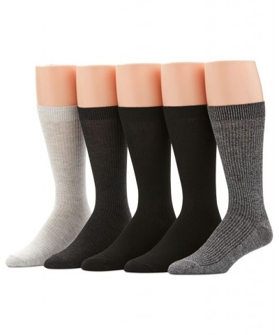 Men's 5-Pk. Ribbed Crew Socks Gray $10.16 Socks