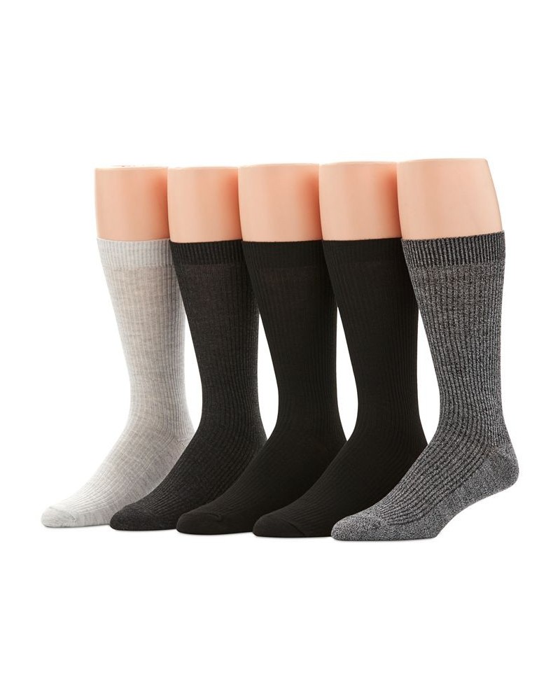 Men's 5-Pk. Ribbed Crew Socks Gray $10.16 Socks