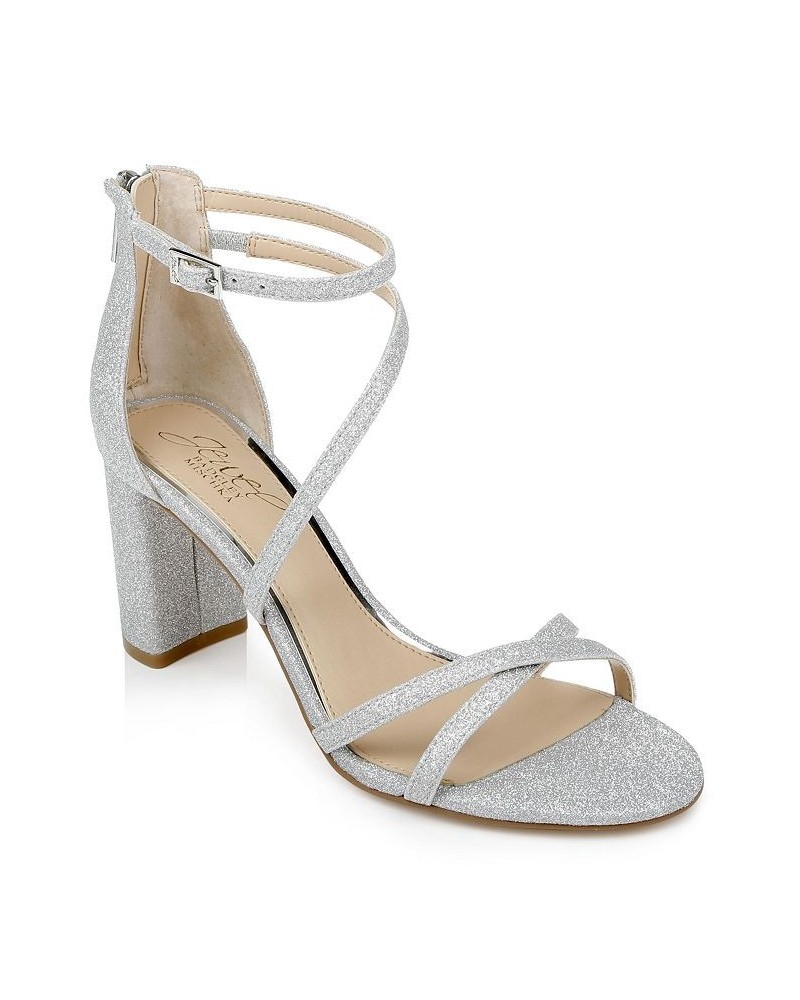 Women's Devorah Evening Sandals Silver $48.51 Shoes