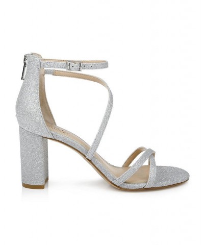 Women's Devorah Evening Sandals Silver $48.51 Shoes