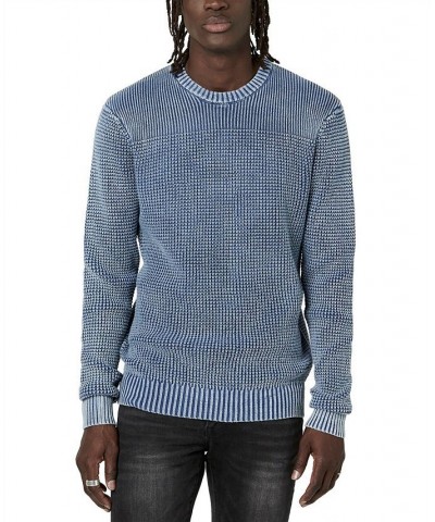 Men's Washy Acid Wash Sweater Blue $18.67 Sweaters