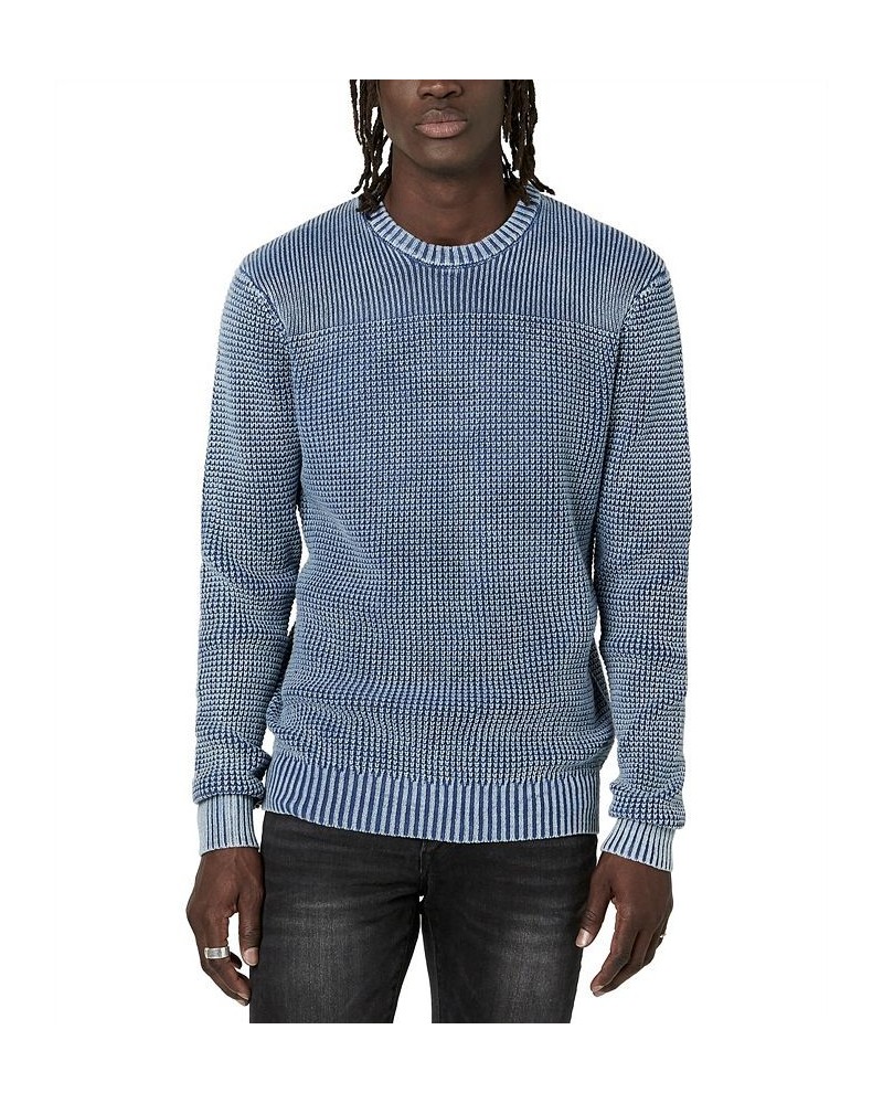 Men's Washy Acid Wash Sweater Blue $18.67 Sweaters