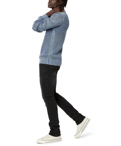 Men's Washy Acid Wash Sweater Blue $18.67 Sweaters