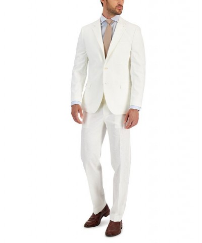 Men's Modern-Fit Cotton/Linen Blend Suit PD01 $54.99 Suits
