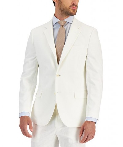 Men's Modern-Fit Cotton/Linen Blend Suit PD01 $54.99 Suits