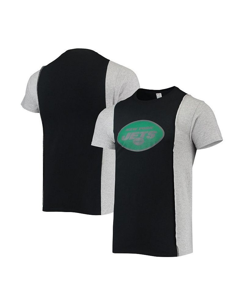 Men's Black, Heathered Gray New York Jets Split T-shirt $31.89 T-Shirts