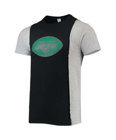 Men's Black, Heathered Gray New York Jets Split T-shirt $31.89 T-Shirts