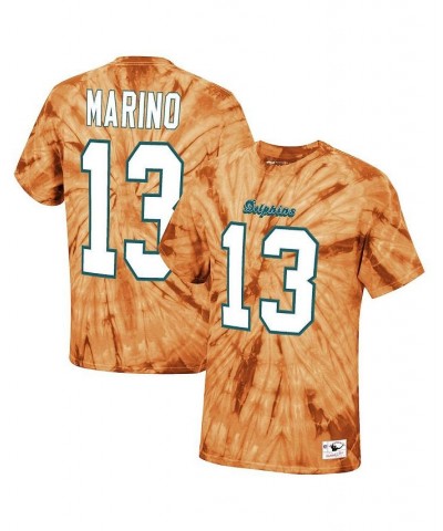 Men's Dan Marino Orange Miami Dolphins Tie-Dye Retired Player Name and Number T-shirt $24.00 T-Shirts