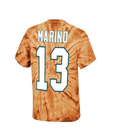 Men's Dan Marino Orange Miami Dolphins Tie-Dye Retired Player Name and Number T-shirt $24.00 T-Shirts