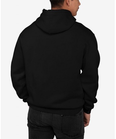 Men's Word Art USA Flag Hooded Sweatshirt Black $32.39 Sweatshirt