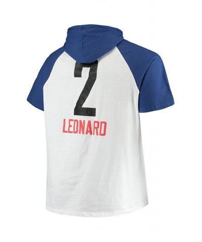 Men's Branded Kawhi Leonard White, Royal LA Clippers Big and Tall Player Raglan Short Sleeve Hoodie $19.20 Sweatshirt