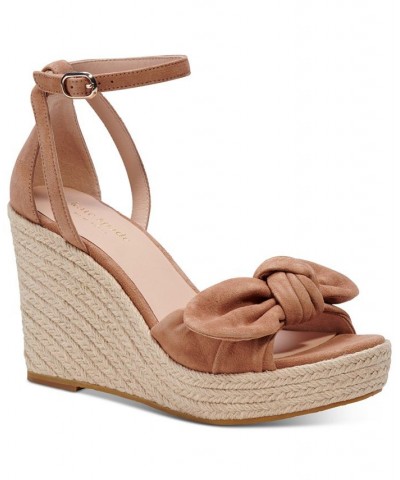 Women's Tianna Wedge Sandals Brown $64.48 Shoes