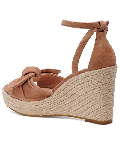 Women's Tianna Wedge Sandals Brown $64.48 Shoes