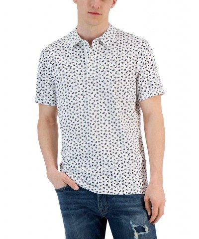 Men's Modern-Fit Field Print Polo Shirt White $34.78 Polo Shirts