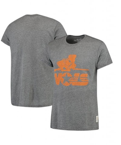 Men's Heathered Gray Tennessee Volunteers Vintage-Like Musketeer Tri-Blend T-shirt $21.15 T-Shirts