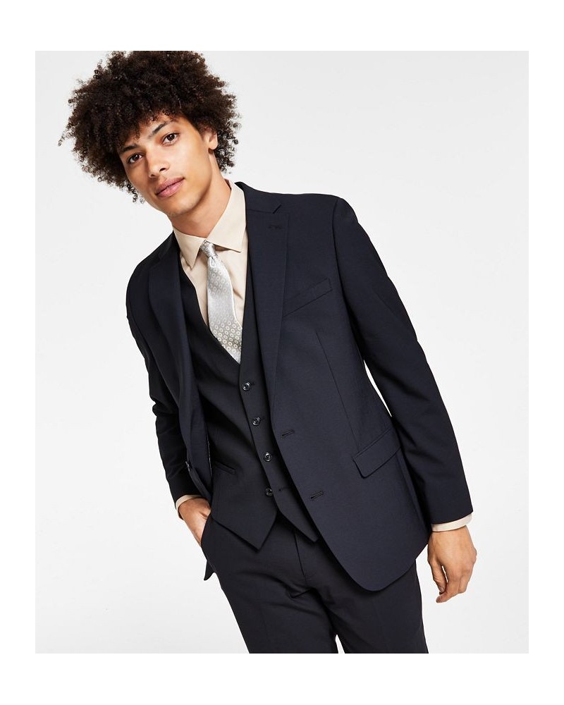 Men's Slim-Fit Wool Suit Jacket Black $85.75 Blazers