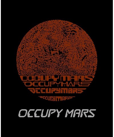 Men's Occupy Mars Word Art Hooded Sweatshirt Gray $29.40 Sweatshirt