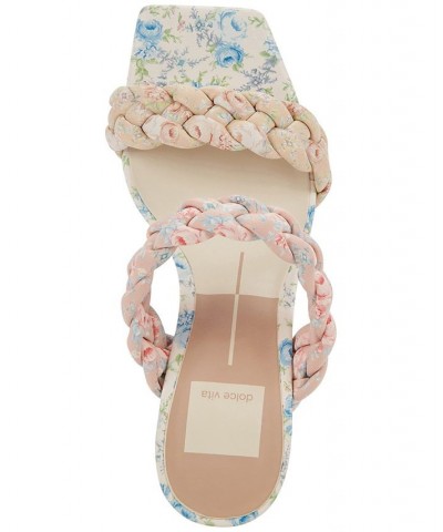 Women's Paily Braided Two-Band City Sandals Pink $47.52 Shoes