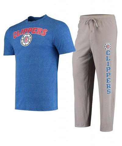Men's Gray, Royal LA Clippers Top and Pants Sleep Set $38.49 Pajama