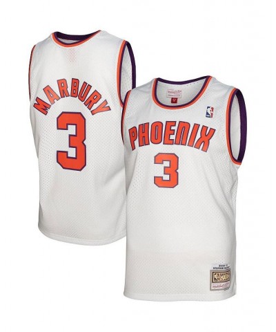 Men's Stephon Marbury White Phoenix Suns 2002-03 Hardwood Classics Swingman Jersey $46.40 Jersey