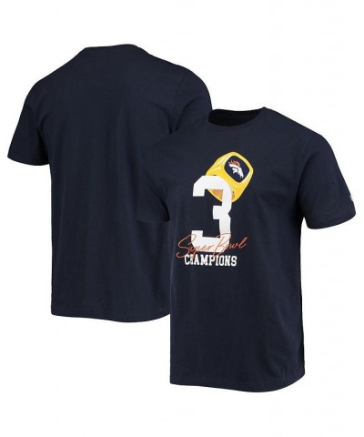 Men's Navy Denver Broncos Local Count the Rings T-shirt $22.25 T-Shirts