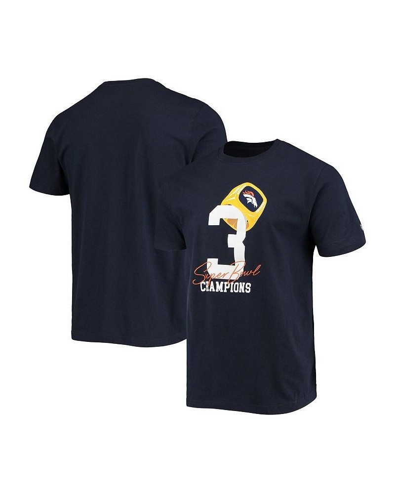 Men's Navy Denver Broncos Local Count the Rings T-shirt $22.25 T-Shirts