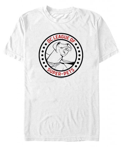 Men's Super Pets Krypto Circle Badge Short Sleeve T-shirt White $18.54 T-Shirts