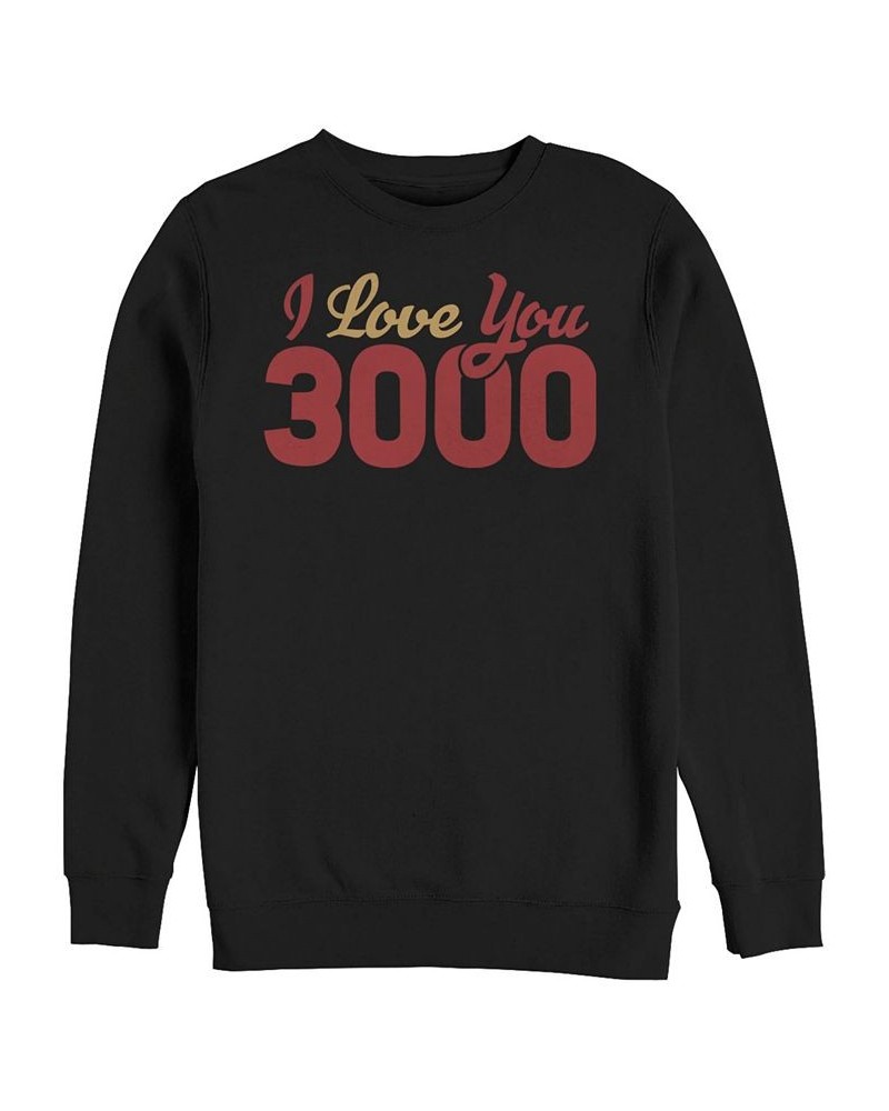 Marvel Men's Avengers Endgame I Love You 3000 Text, Crewneck Fleece Black $31.34 Sweatshirt