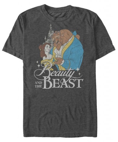 Disney Men's Beauty and The Beast Classic Movie Cover Short Sleeve T-Shirt Gray $17.84 T-Shirts