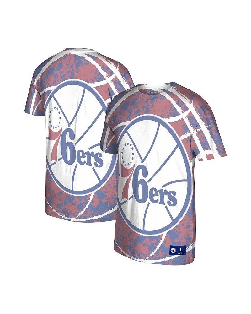 Men's Red Philadelphia 76Ers Hardwood Classics Jumbotron T-shirt $33.14 T-Shirts