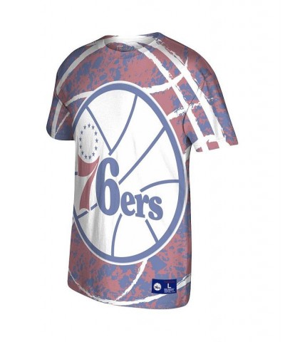 Men's Red Philadelphia 76Ers Hardwood Classics Jumbotron T-shirt $33.14 T-Shirts