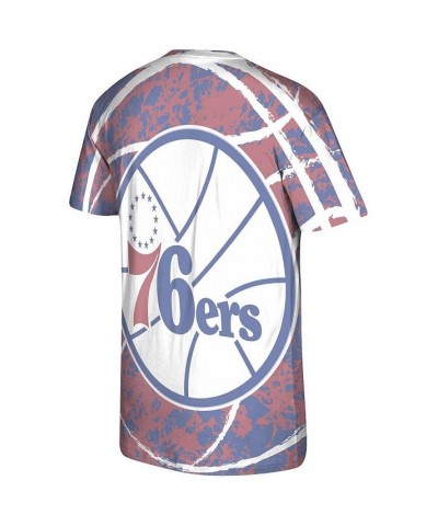 Men's Red Philadelphia 76Ers Hardwood Classics Jumbotron T-shirt $33.14 T-Shirts