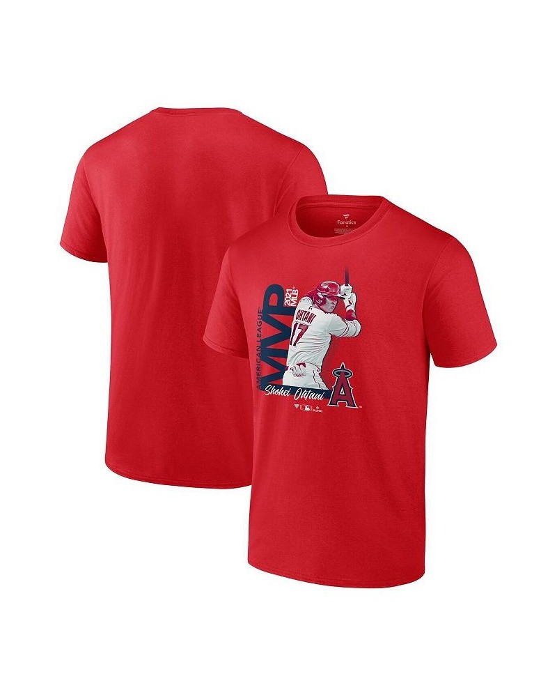 Men's Branded Shohei Ohtani Red Los Angeles Angels 2021 AL MVP Big and Tall T-shirt $24.18 T-Shirts