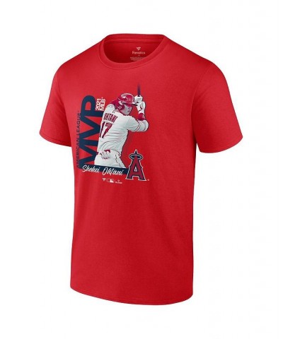 Men's Branded Shohei Ohtani Red Los Angeles Angels 2021 AL MVP Big and Tall T-shirt $24.18 T-Shirts