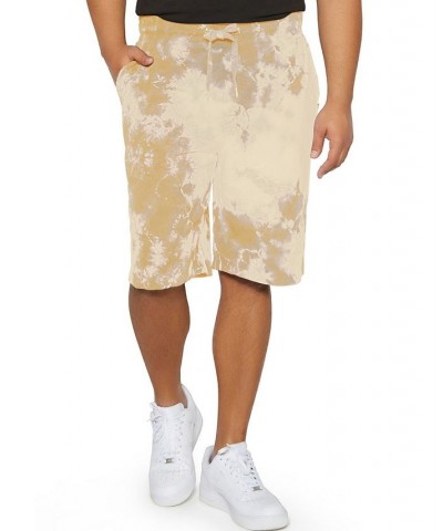 Men's Big and Tall Tie-Dye Drawstring Shorts Tan/Beige $28.50 Shorts