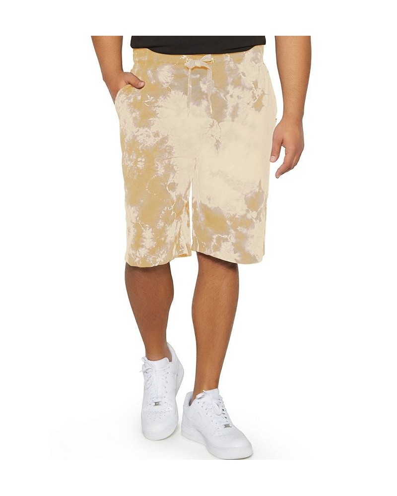 Men's Big and Tall Tie-Dye Drawstring Shorts Tan/Beige $28.50 Shorts