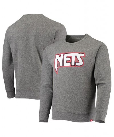 Men's Heathered Gray Brooklyn Nets Moments Mixtape Harmon Raglan Pullover Sweatshirt $43.99 Sweatshirt