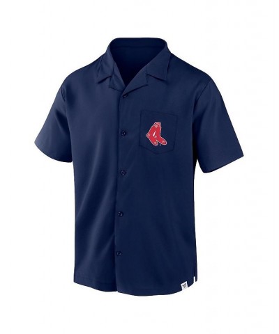 Men's Branded Navy Boston Red Sox Proven Winner Camp Button-Up Shirt $33.00 Shirts